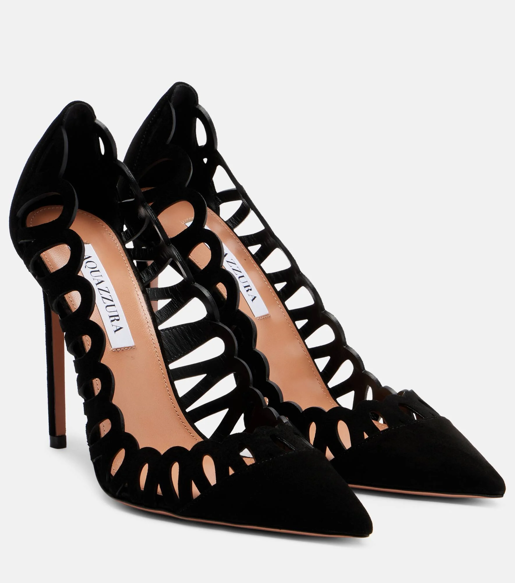 Peep 105 scalloped leather pumps - 1