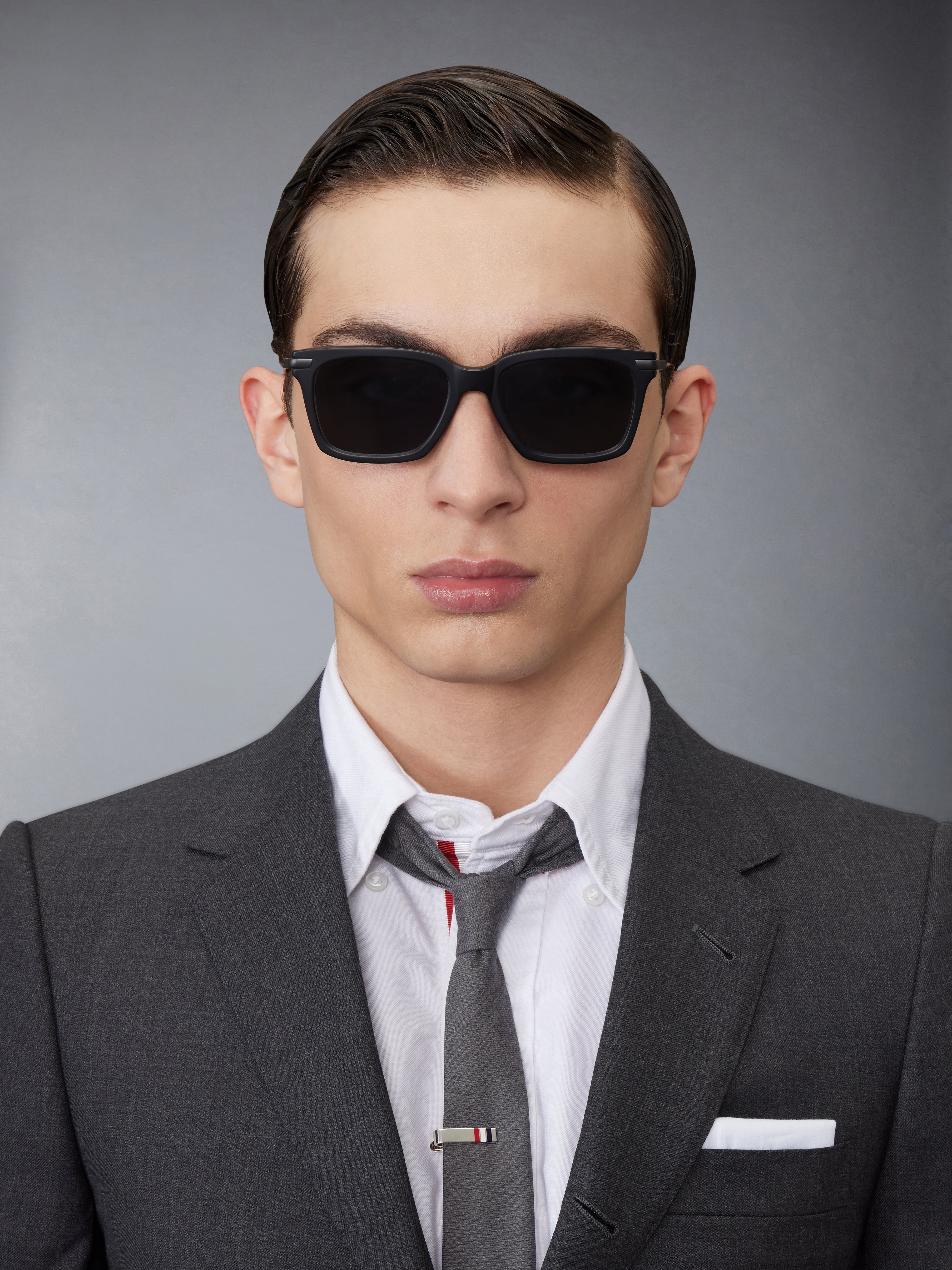 Acetate and Titanium Rectangular Sunglasses - 3