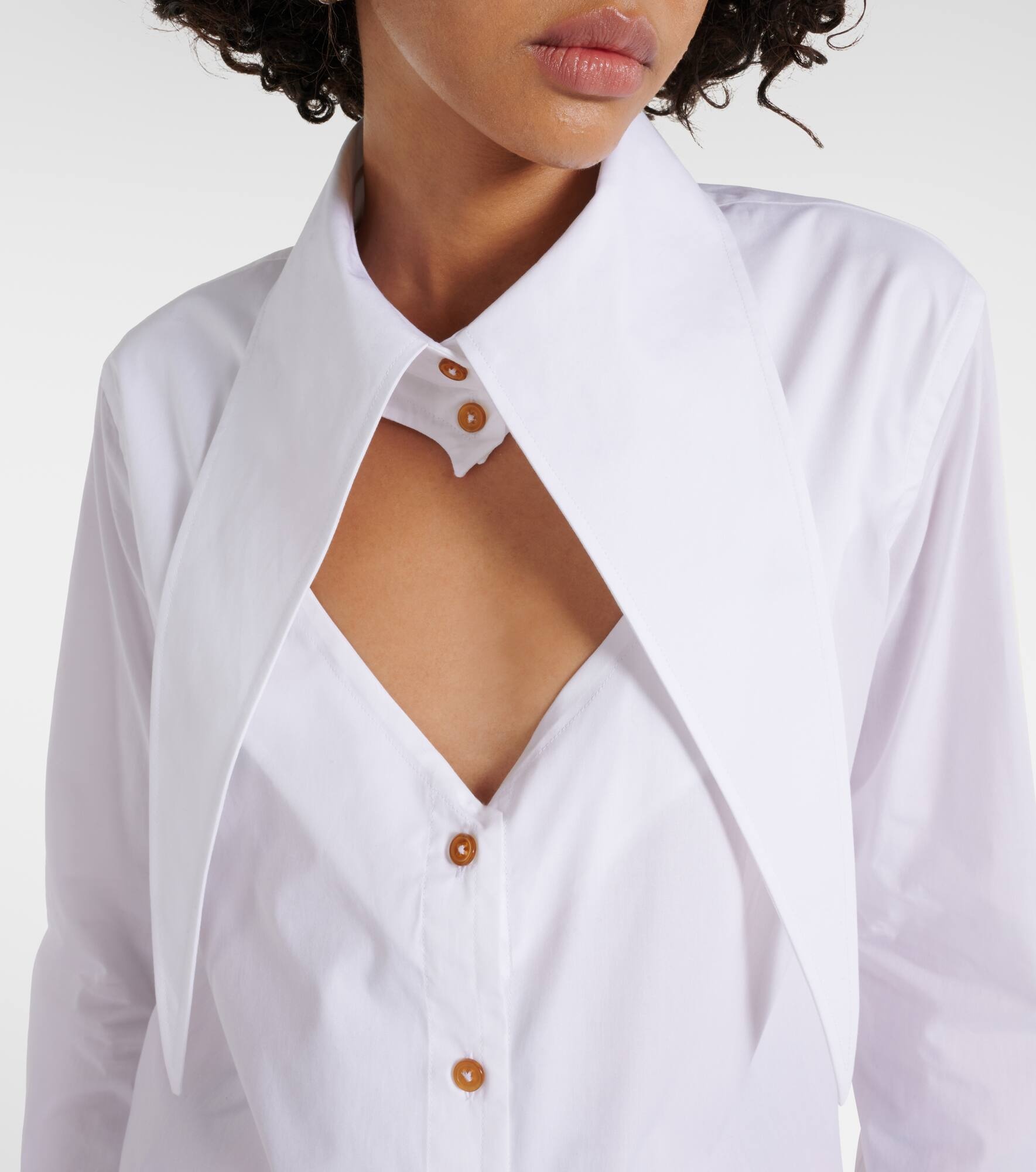 Cut-out cotton shirt - 4