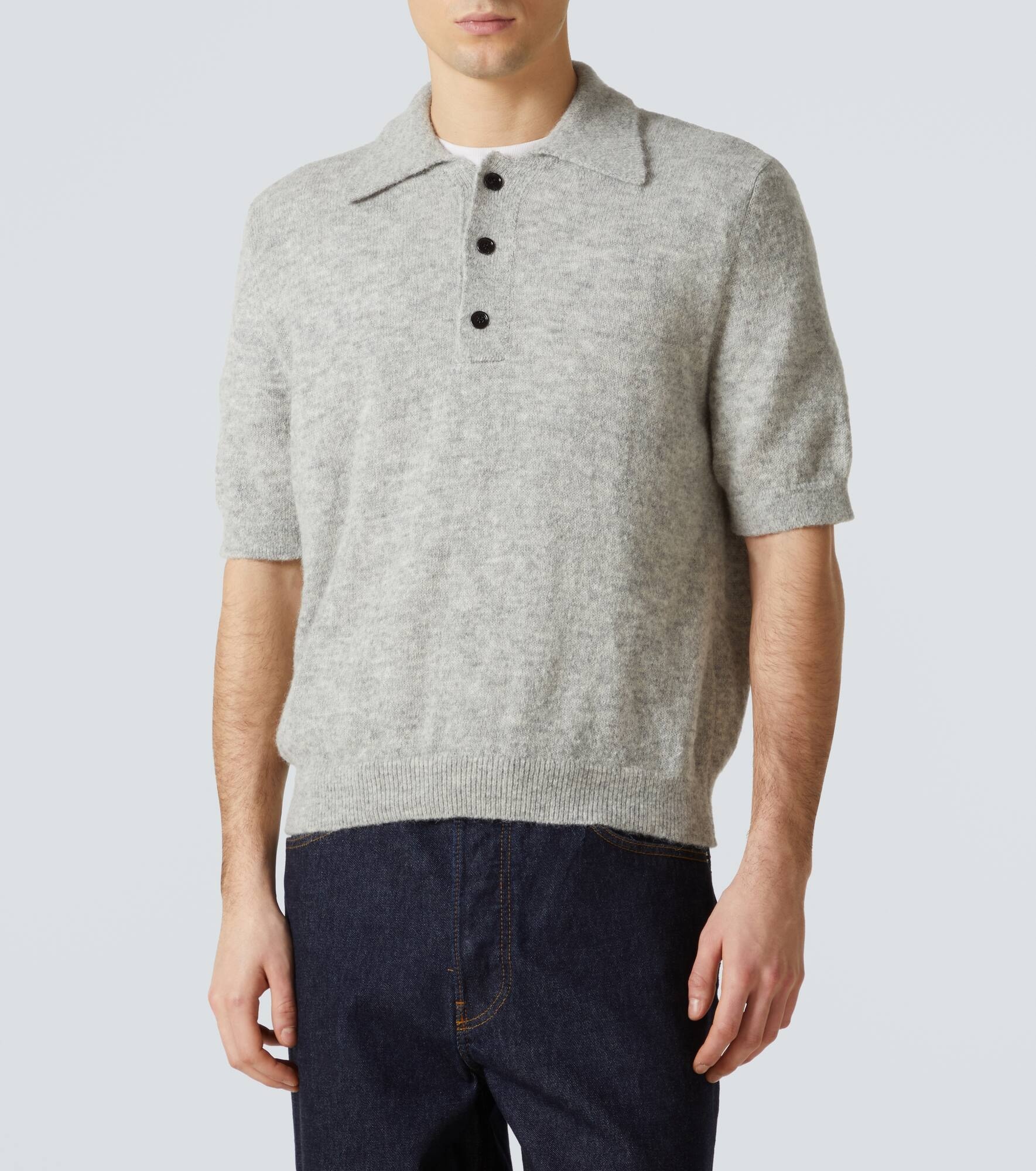 Wool-blend polo shirt - 3