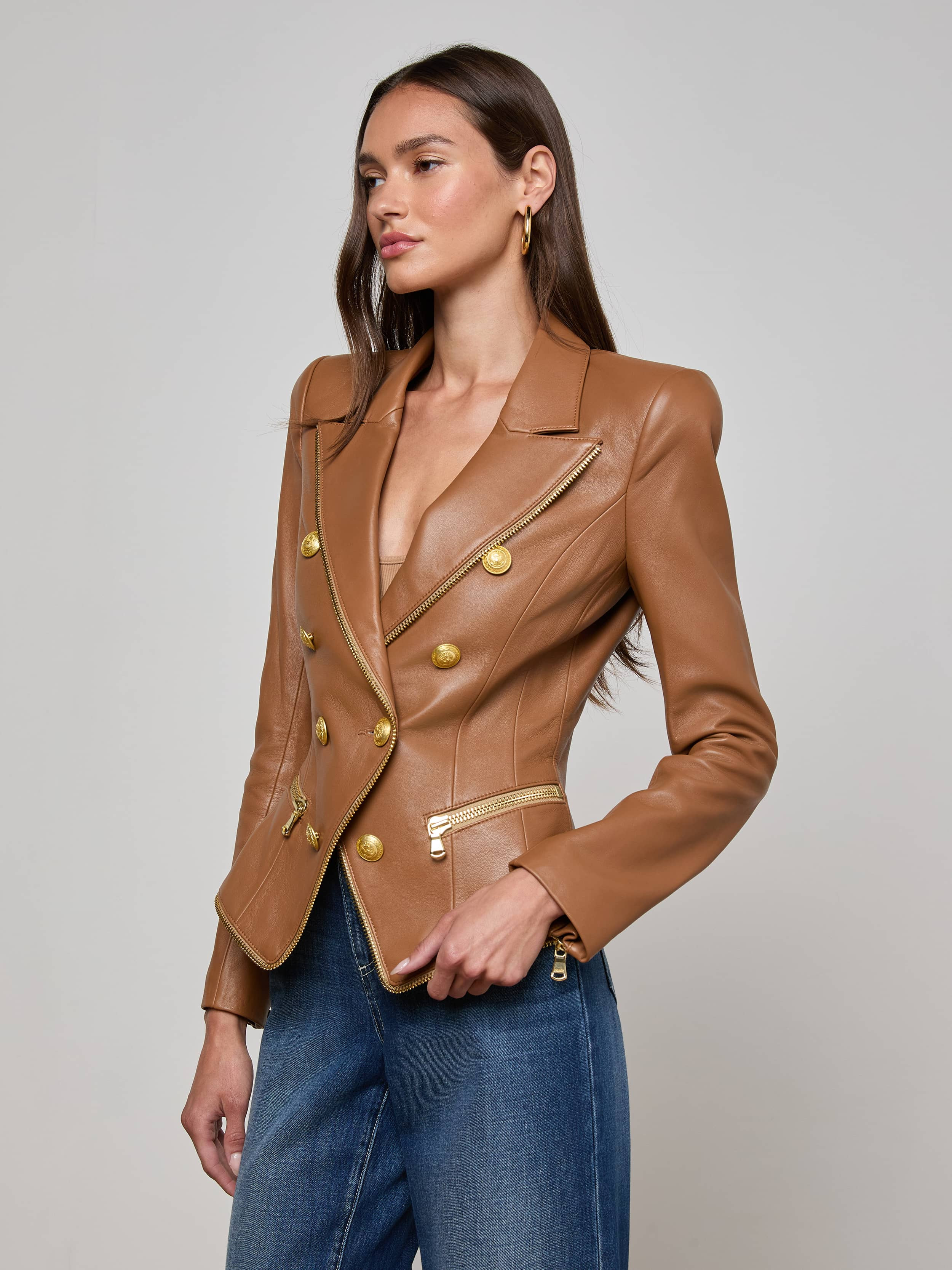 Ottilie Leather Blazer - 3