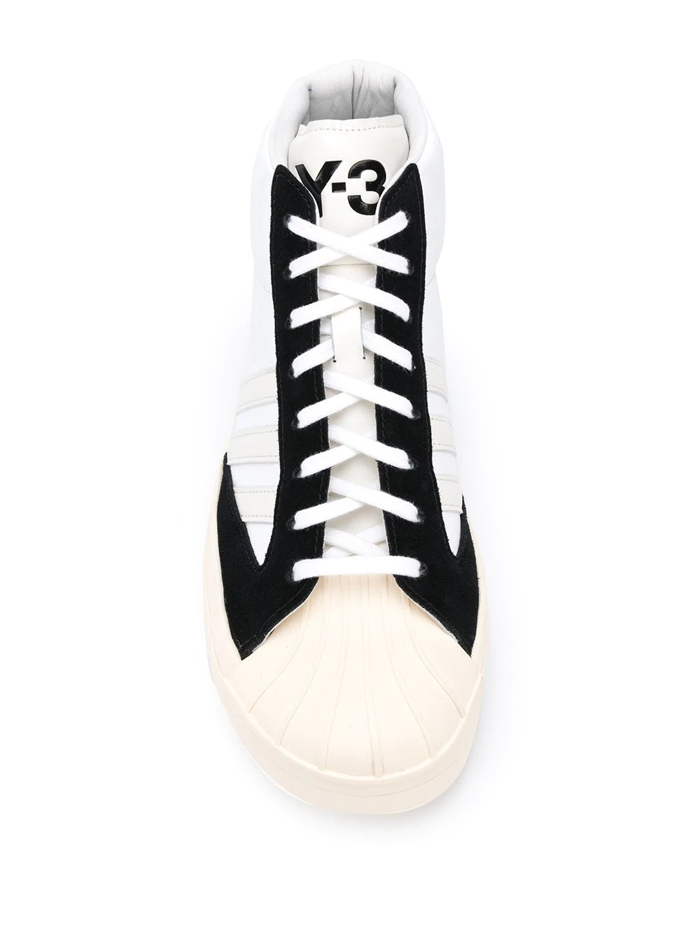 high top contrast trim sneakers - 4