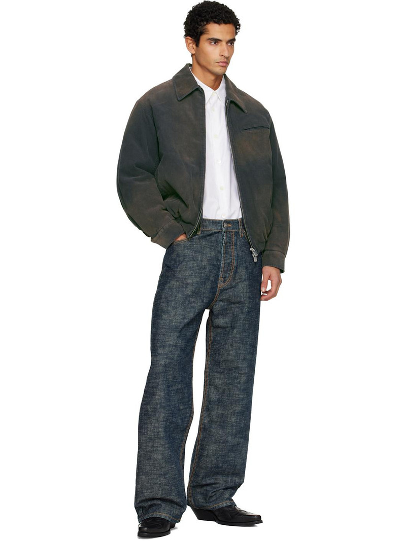 Tonywack Navy Garment-Washed Corduroy Bomber Jacket outlook