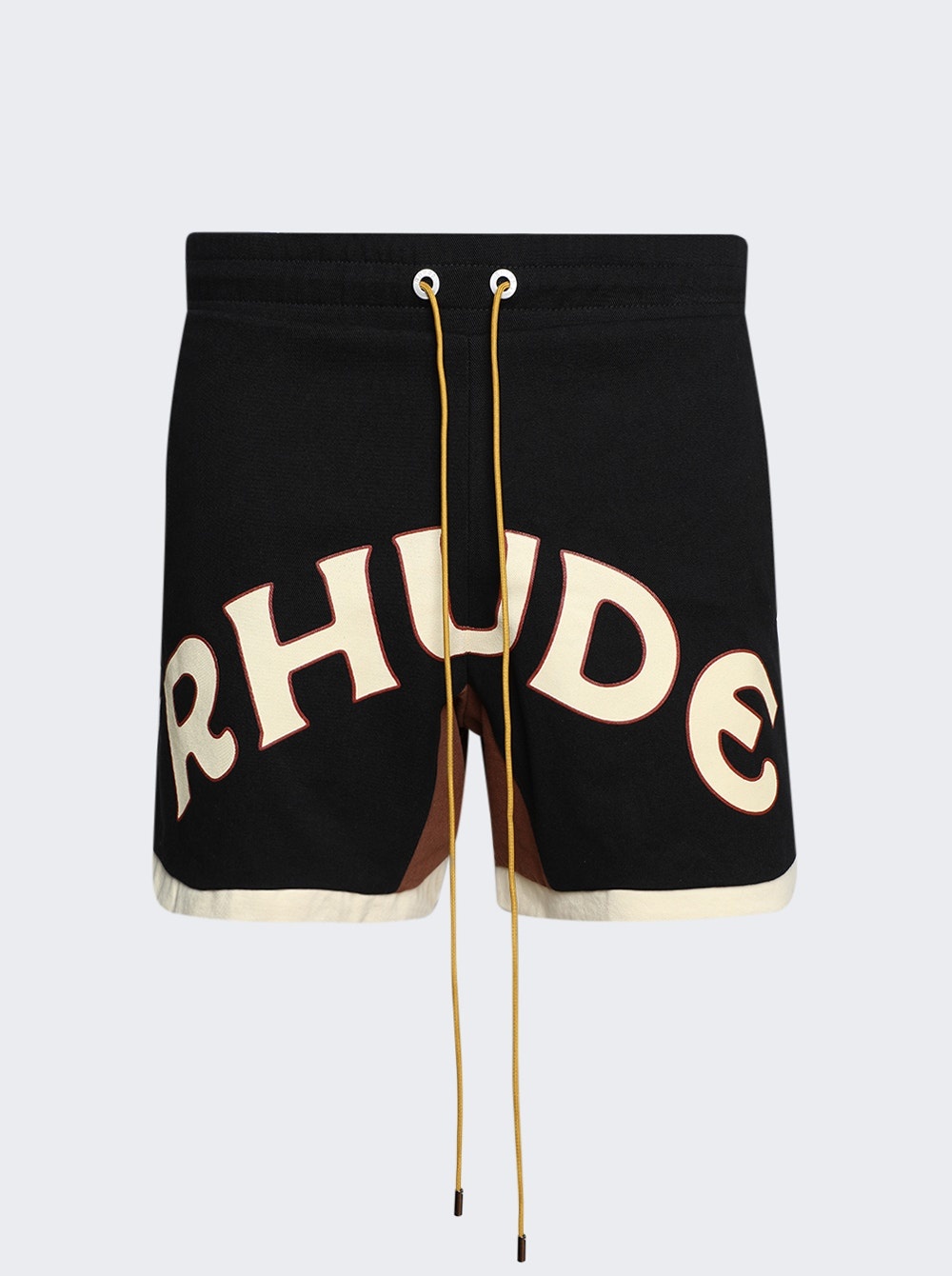 Mechanic Logo Shorts Black and Brown - 1