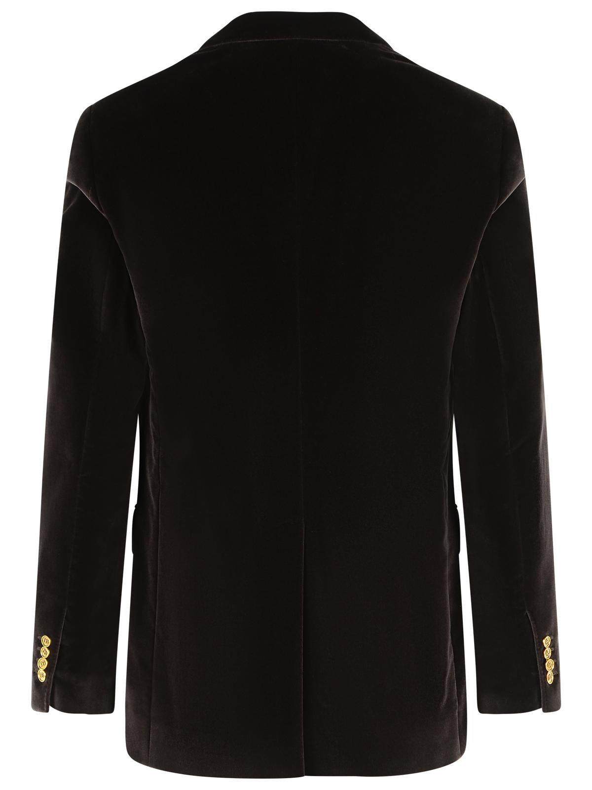 Dolce & Gabbana Brown Polyester Blazer Men - 3