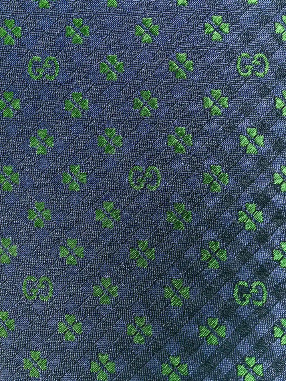 GG and shamrocks silk tie - 2