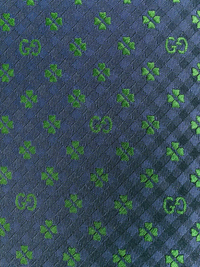 GUCCI GG and shamrocks silk tie outlook