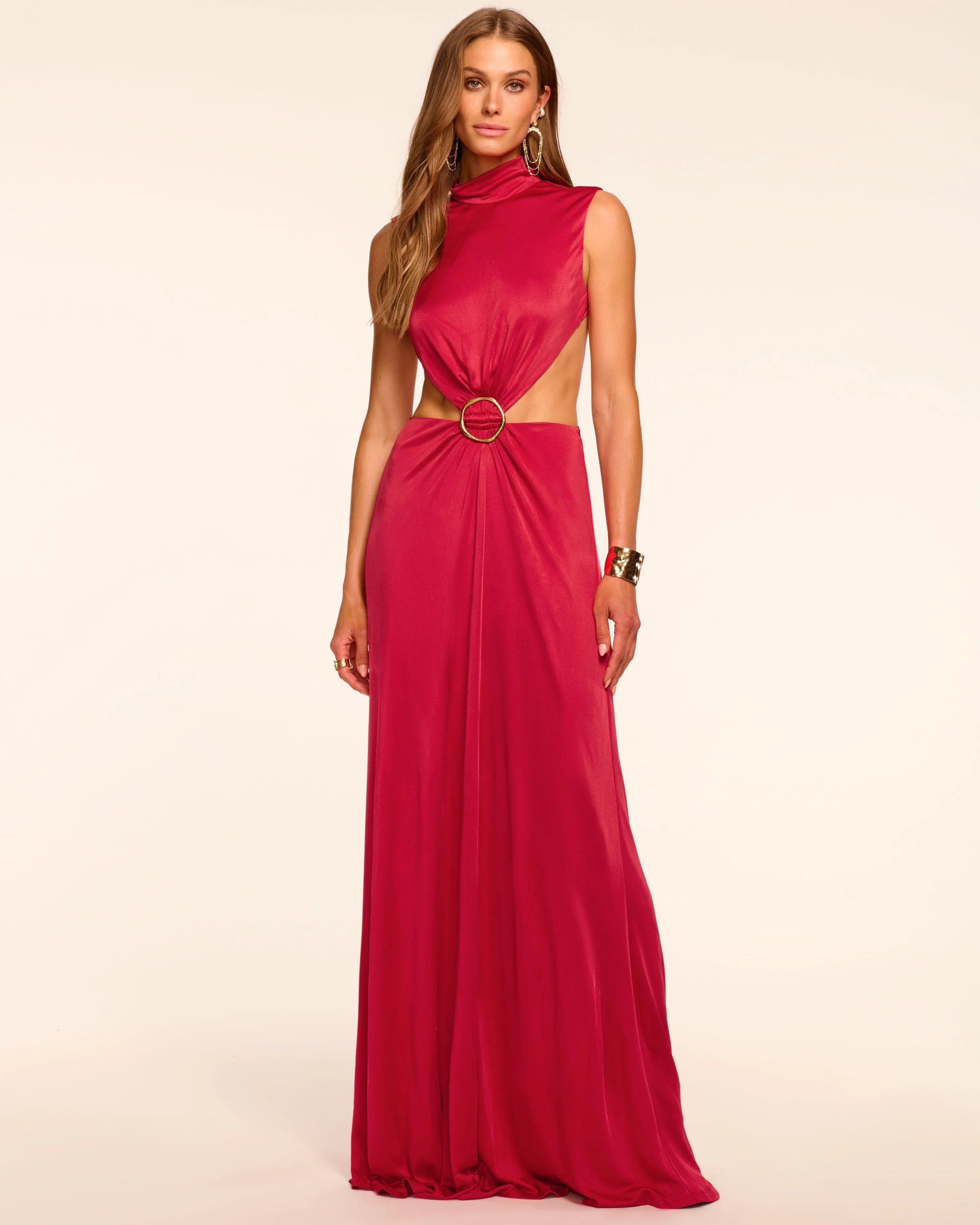 Charles Jersey Cut Out Open Back Maxi Dress - 1