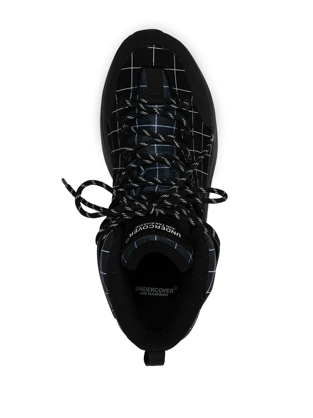 lace-up checked ankle boots - 4