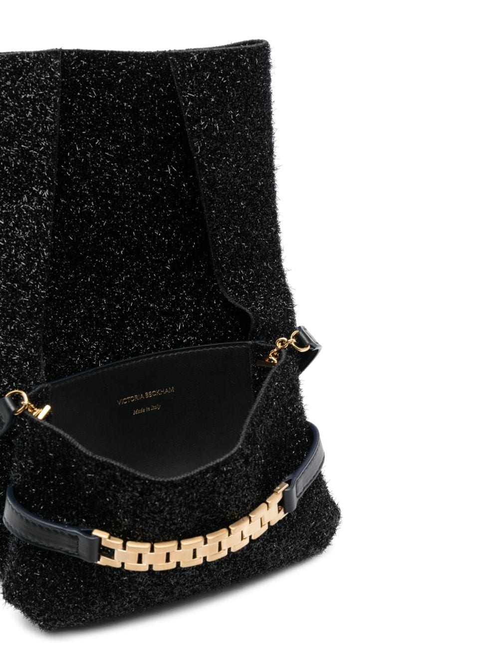 chain-detail metallic tote bag - 5