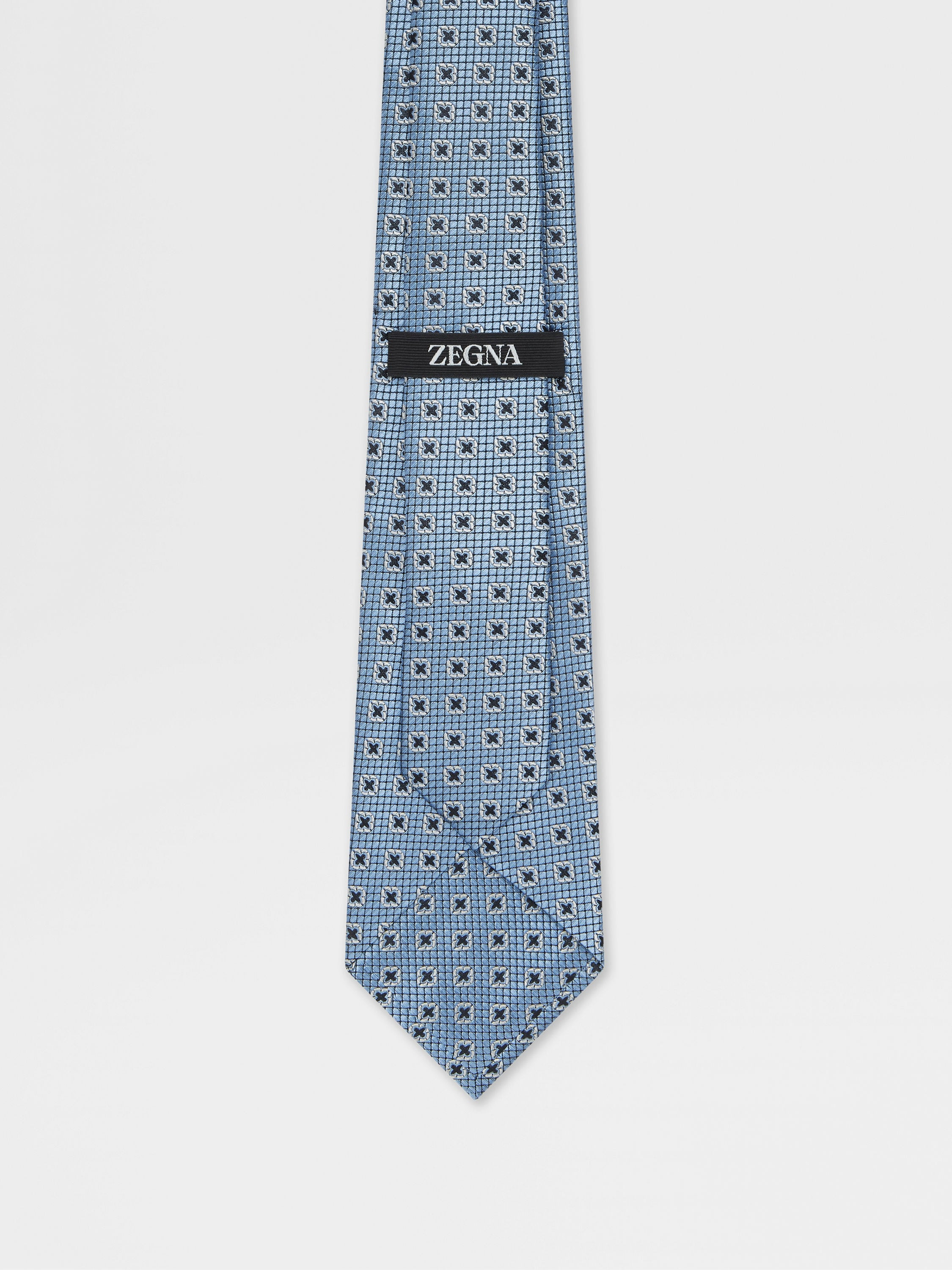 LIGHT BLUE SILK TIE - 3