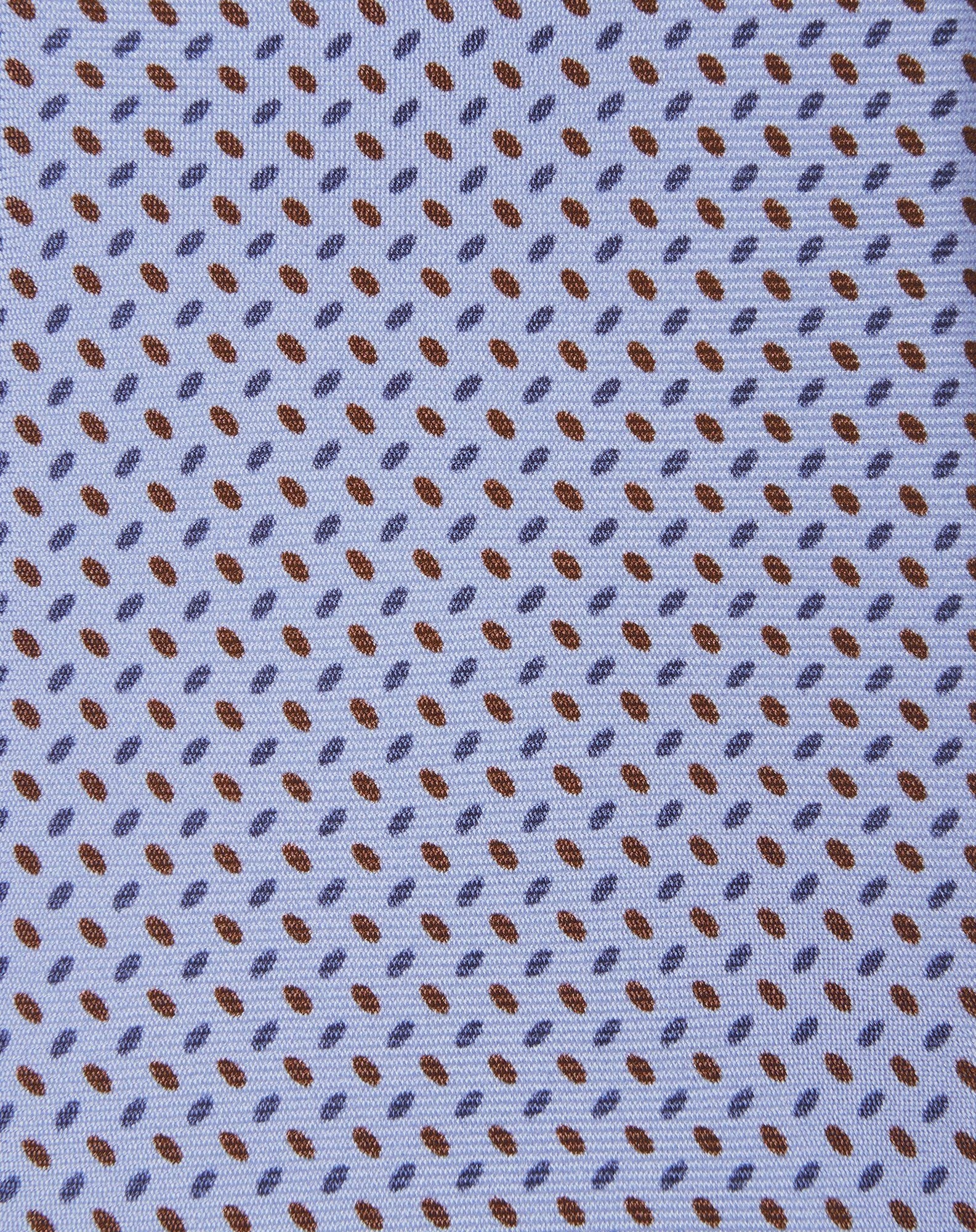 Light blue printed silk twill tie - 4