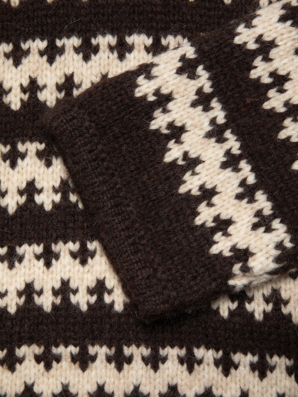 Gerd Fair Isle Alpaca Knit Brown/Beige - 7