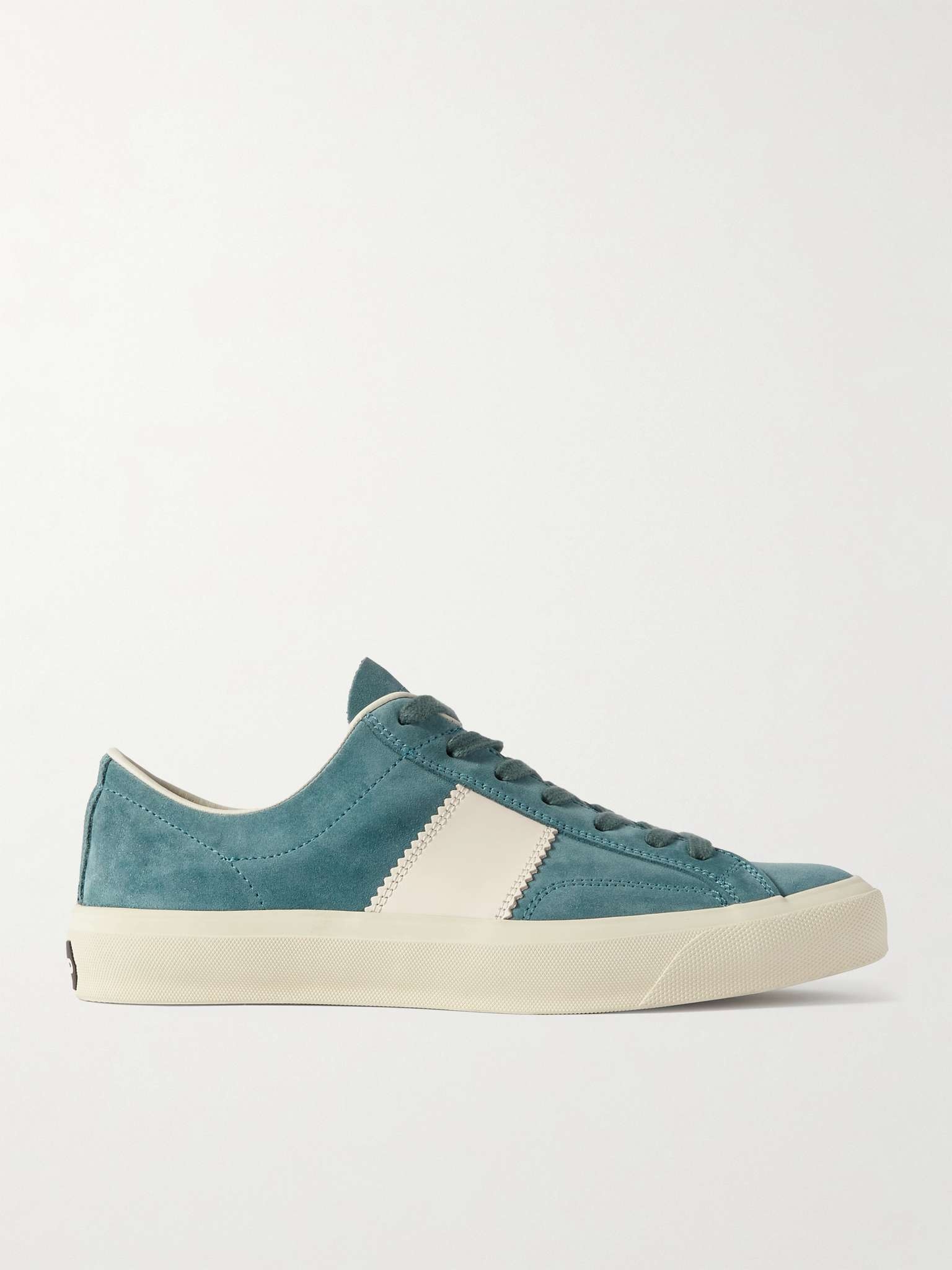 Cambridge Leather-Trimmed Suede Sneakers - 1