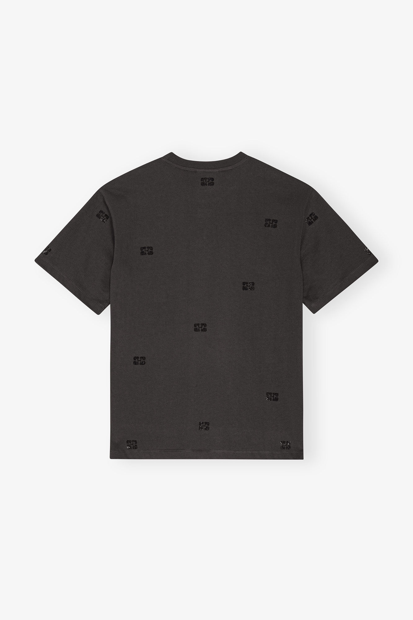 BLACK COTTON RHINESTONE T-SHIRT - 6
