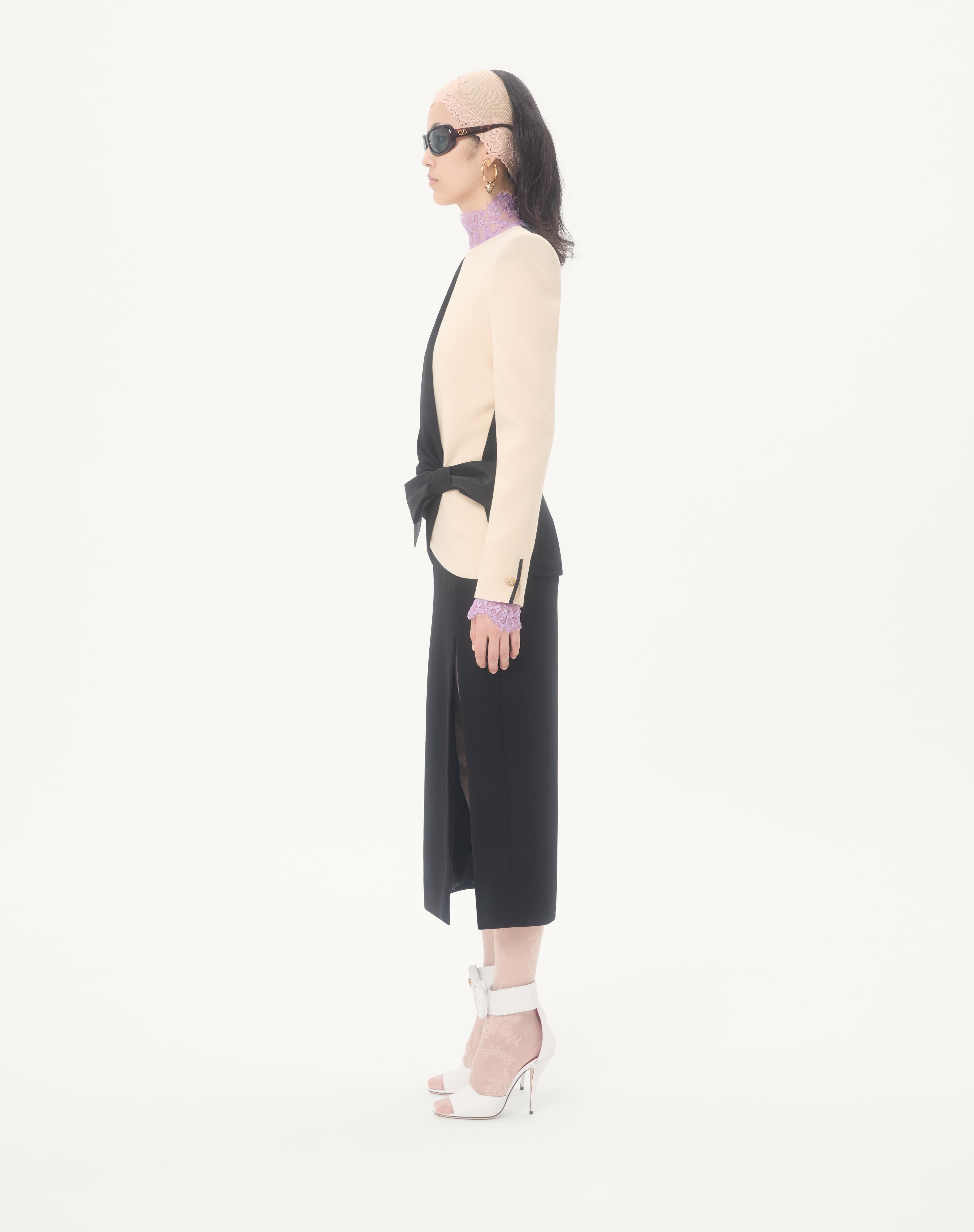 WOOL CREPE MIDI DRESS - 5