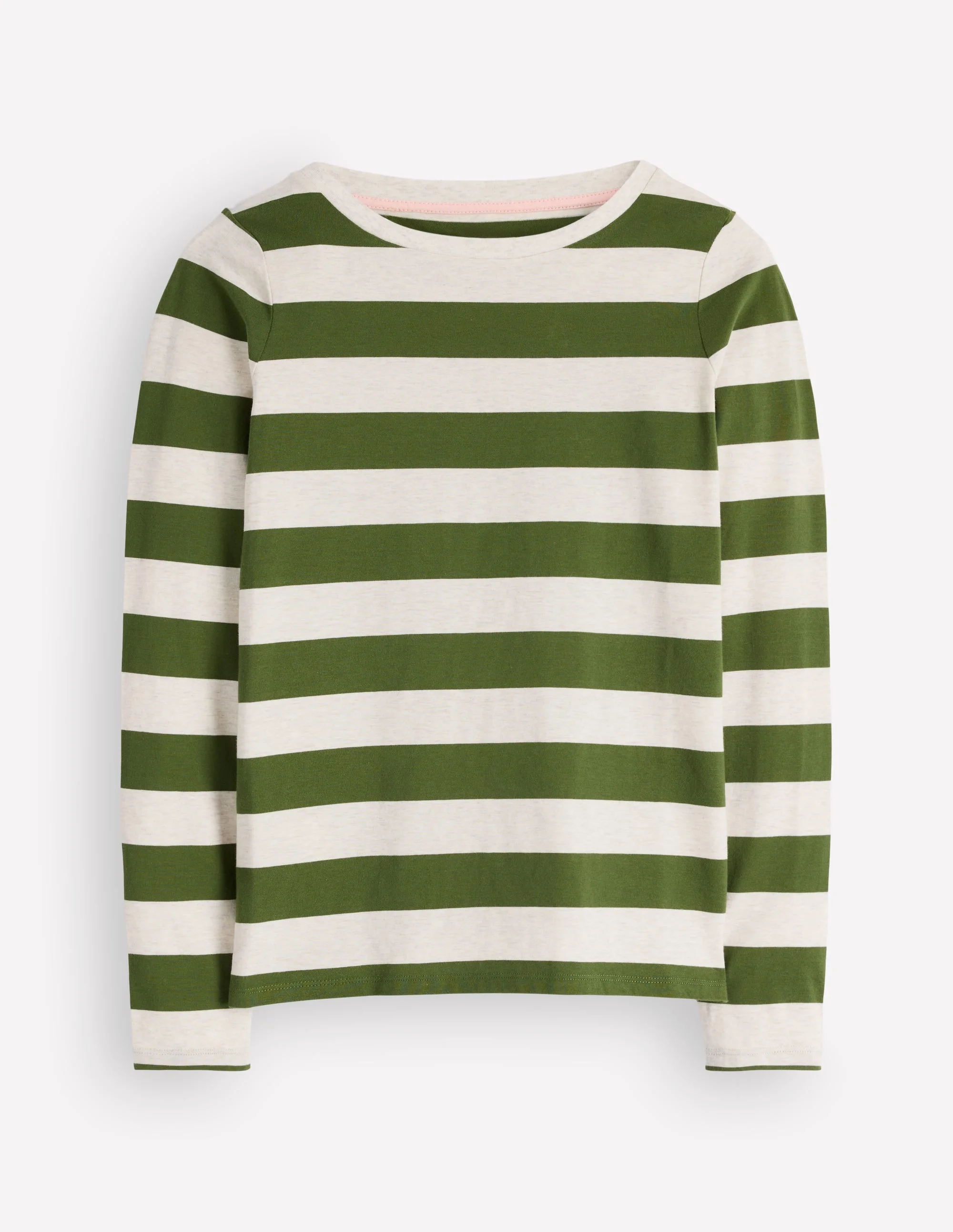 Olivia Long Sleeve Breton-Chive and Oatmeal - 1