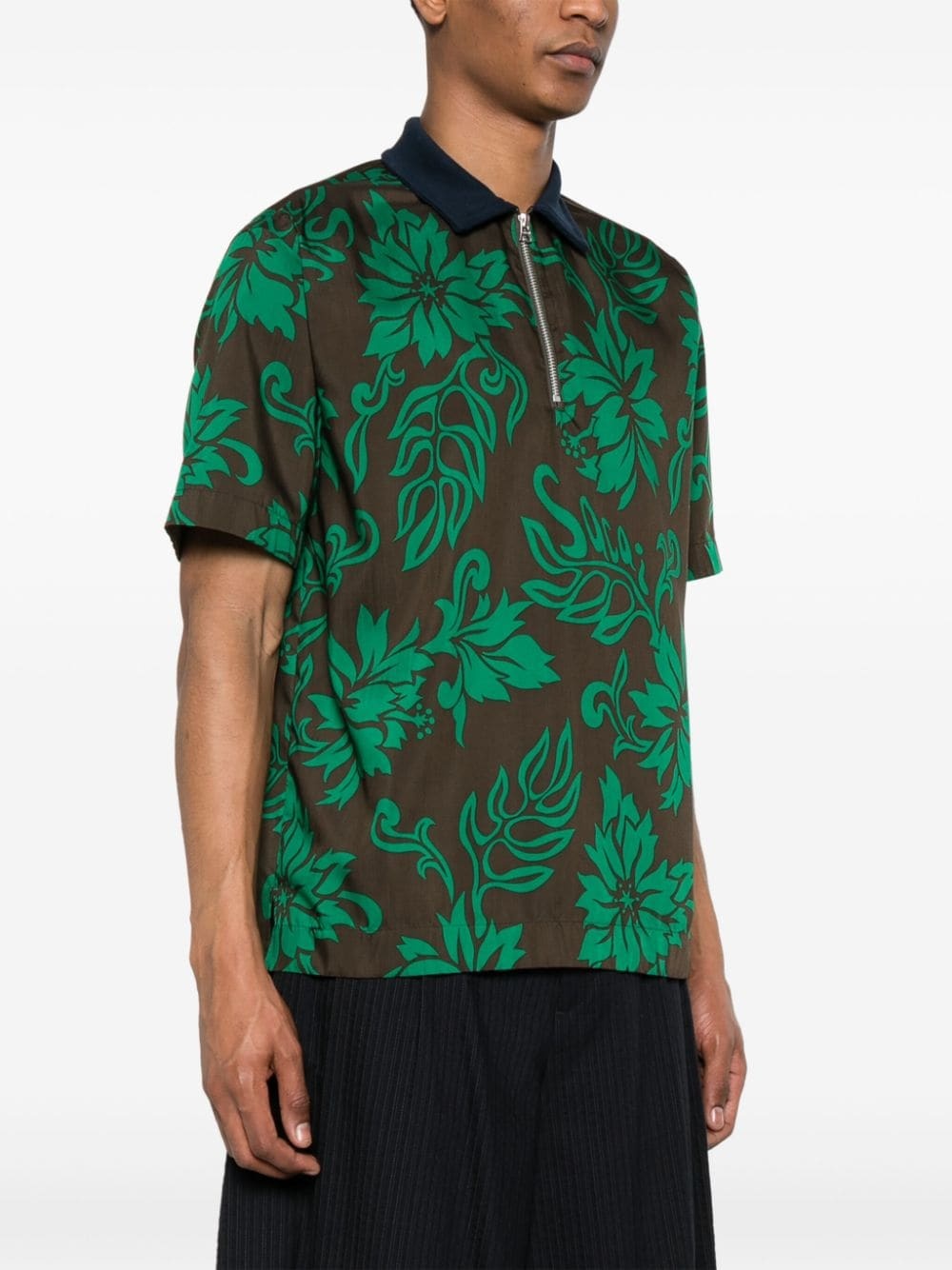 floral polo shirt - 3