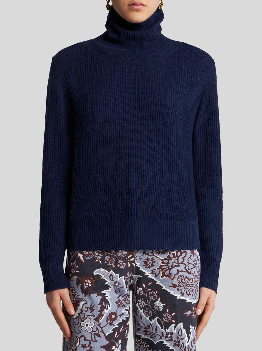 WOOL AND CASHMERE TURTLENECK SWEATER - 2
