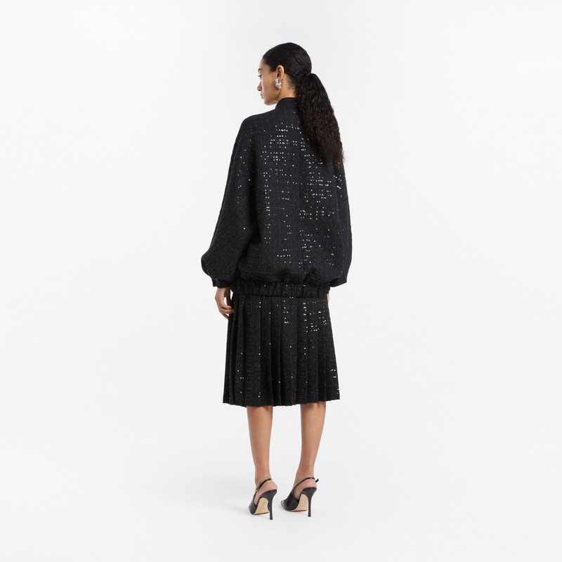 Alessandra Rich SEQUIN TWEED BLOUSON outlook