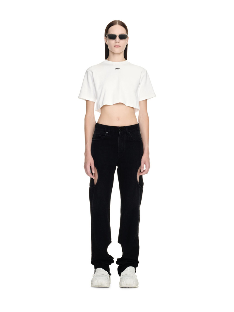 Off-White Off Stamp Rib Cropped Tee outlook