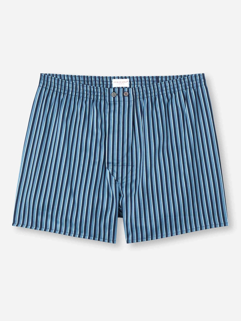 Men's Classic Fit Boxers Wellington 58 Cotton Blue 1