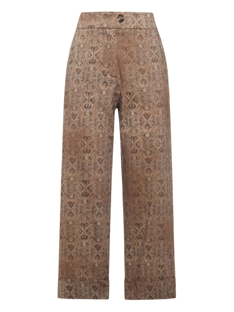 geometric-pattern trousers 1