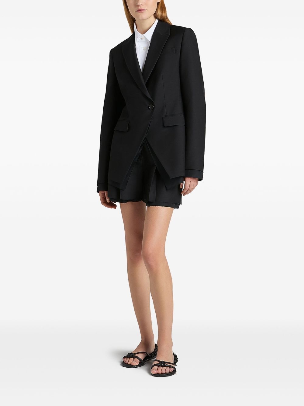 off-centre fastening blazer - 2