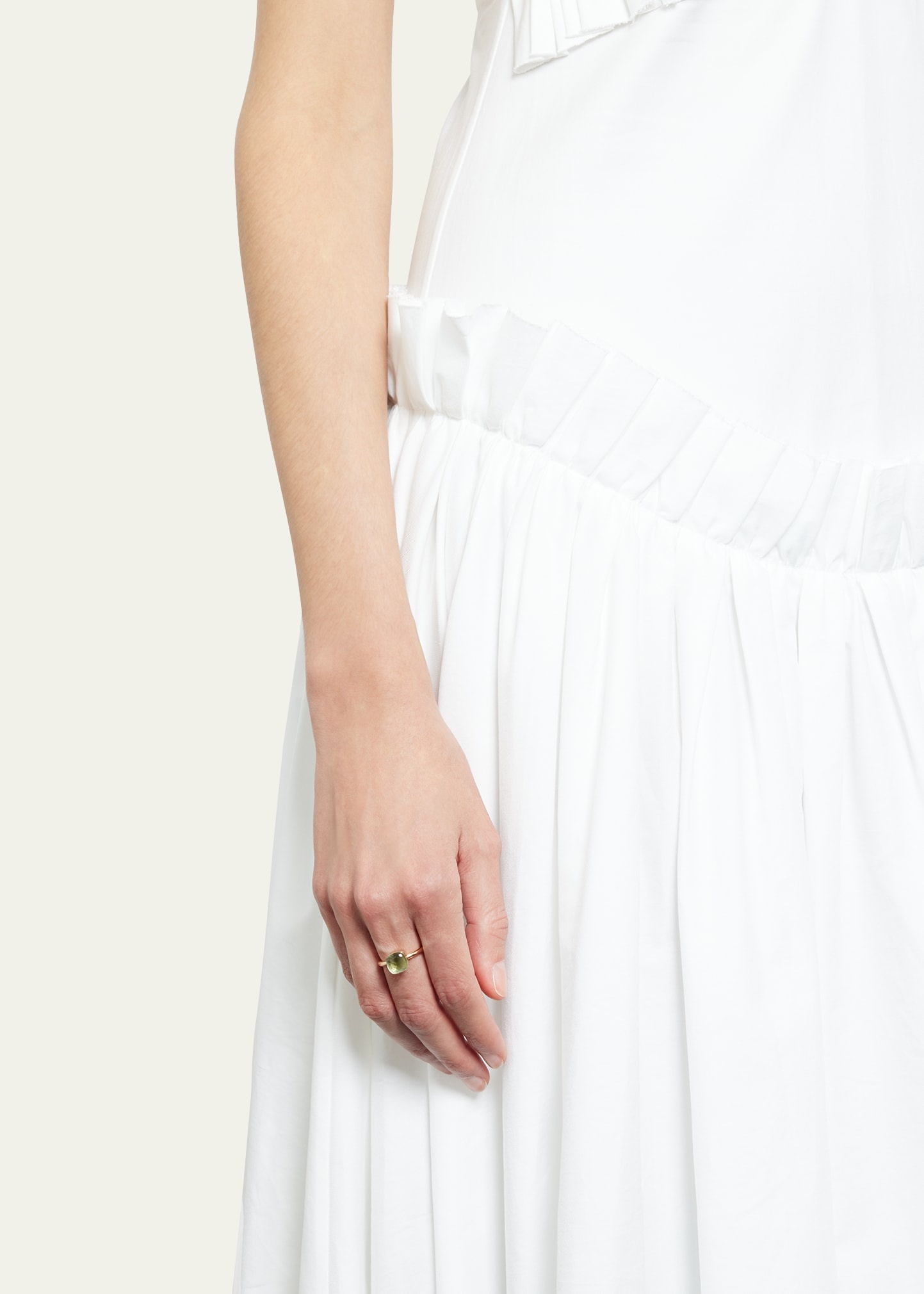 Nudo Petite Rose & White Gold Ring with Prasiolite - 2