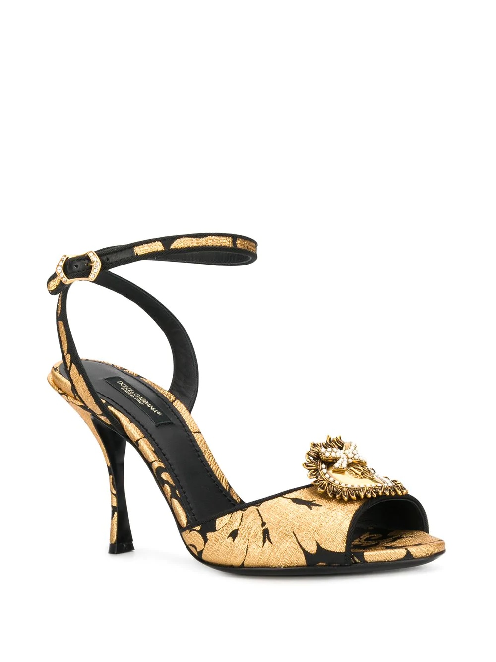 90mm Keira Devotion lurex sandals - 2