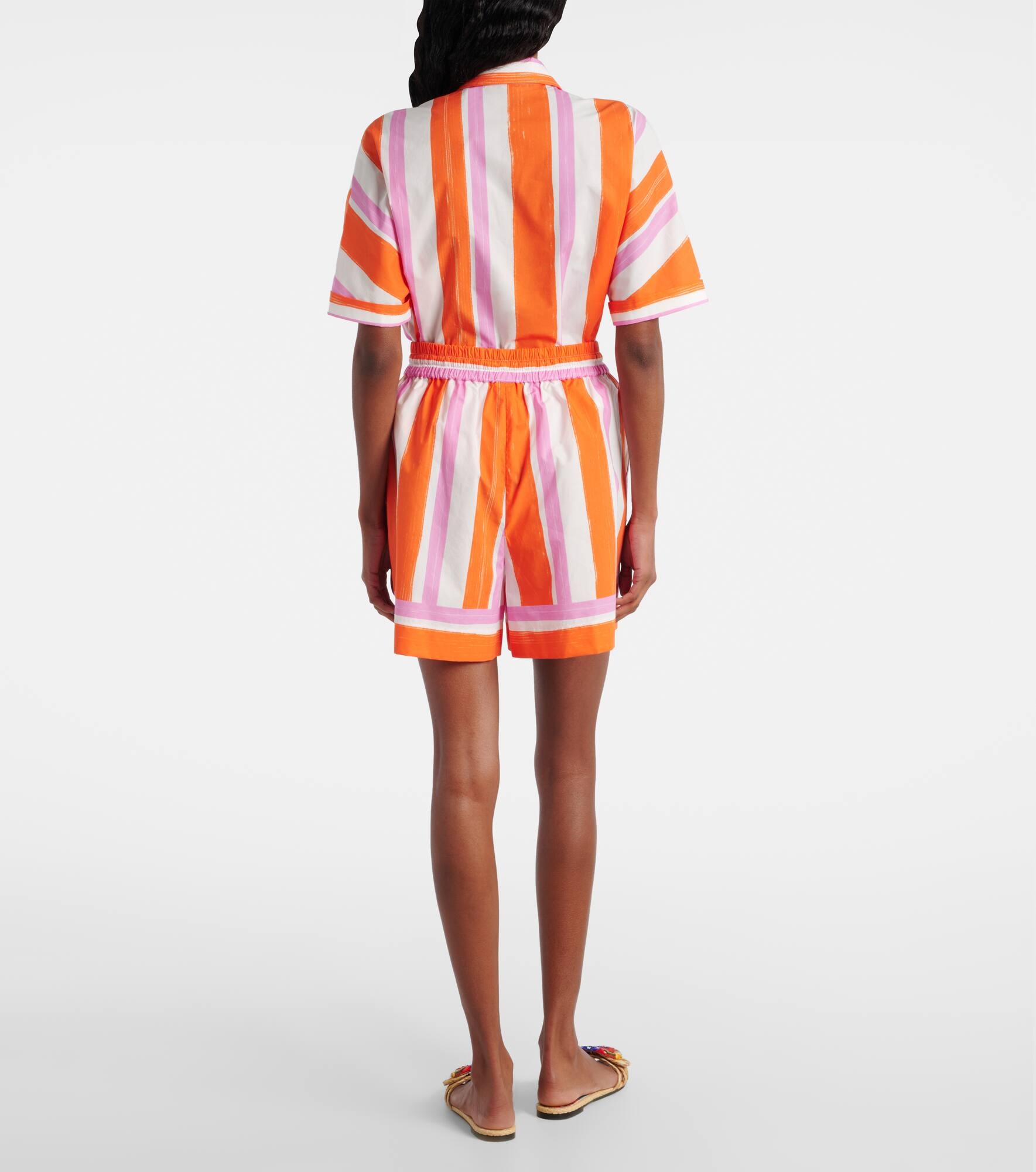 Striped cotton shorts - 3
