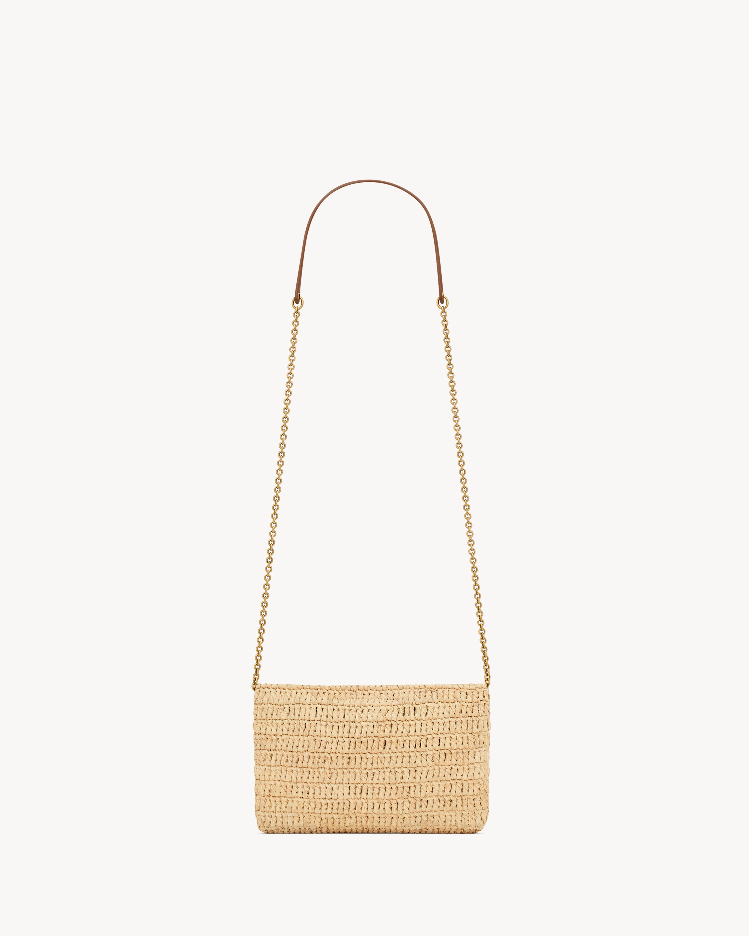 CASSANDRE CHAIN POUCH IN RAFFIA - 2