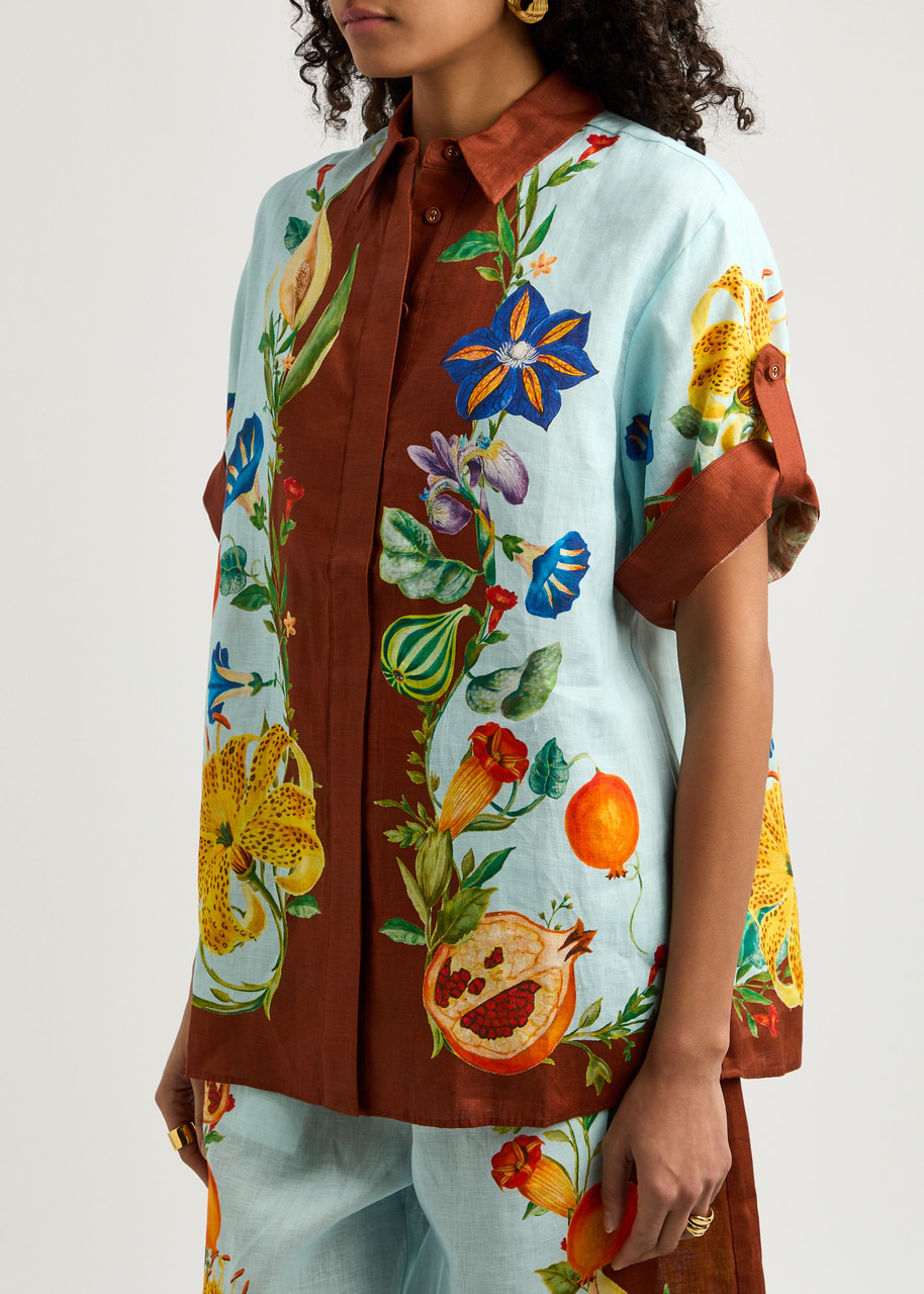 Alemais Dahlia Printed Flax Shirt - 2