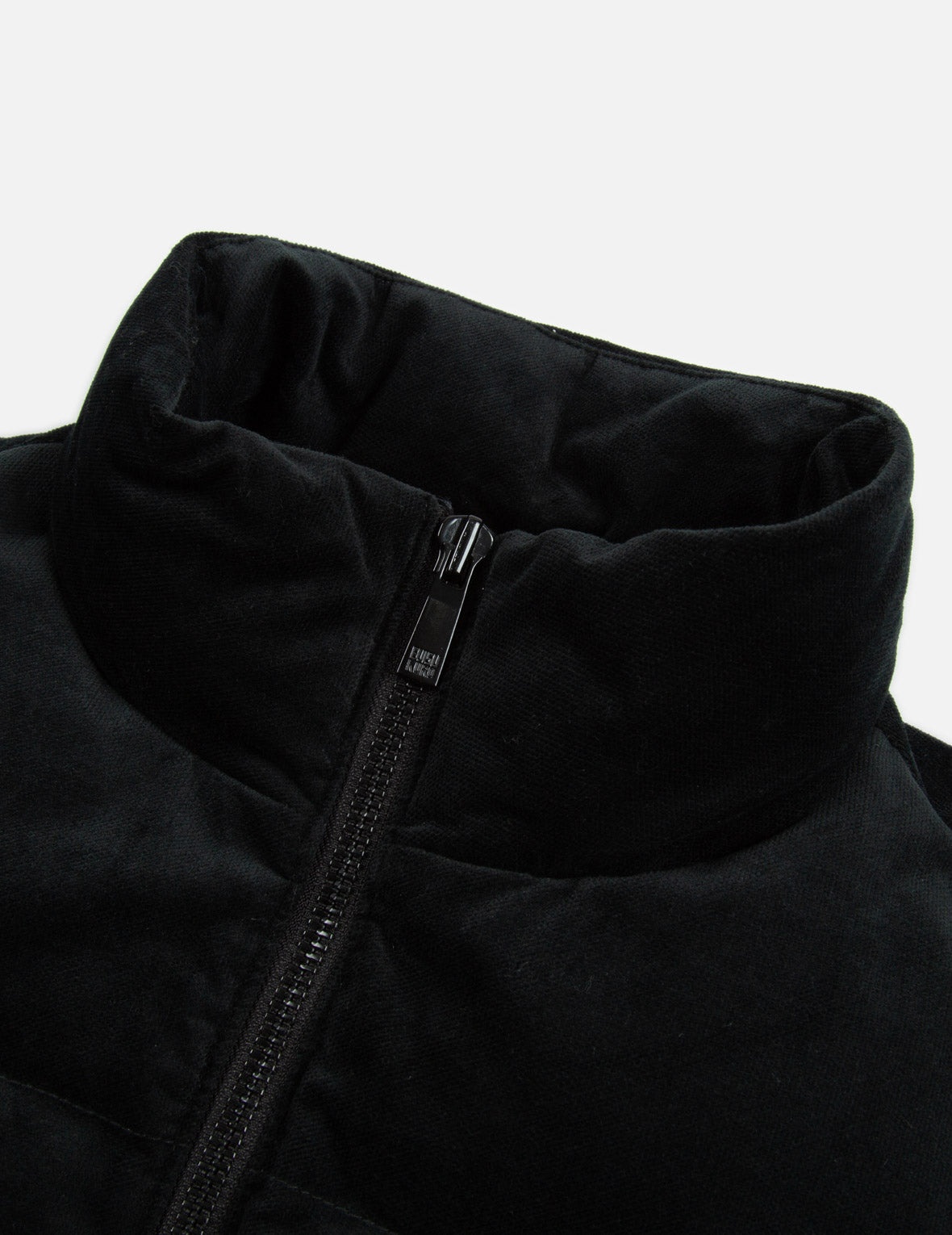 Seagull and Slogan Embroidered Velvet Down Jacket - 8