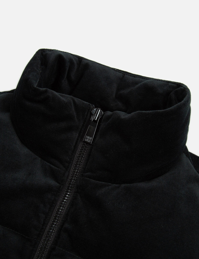 Seagull and Slogan Embroidered Velvet Down Jacket 8