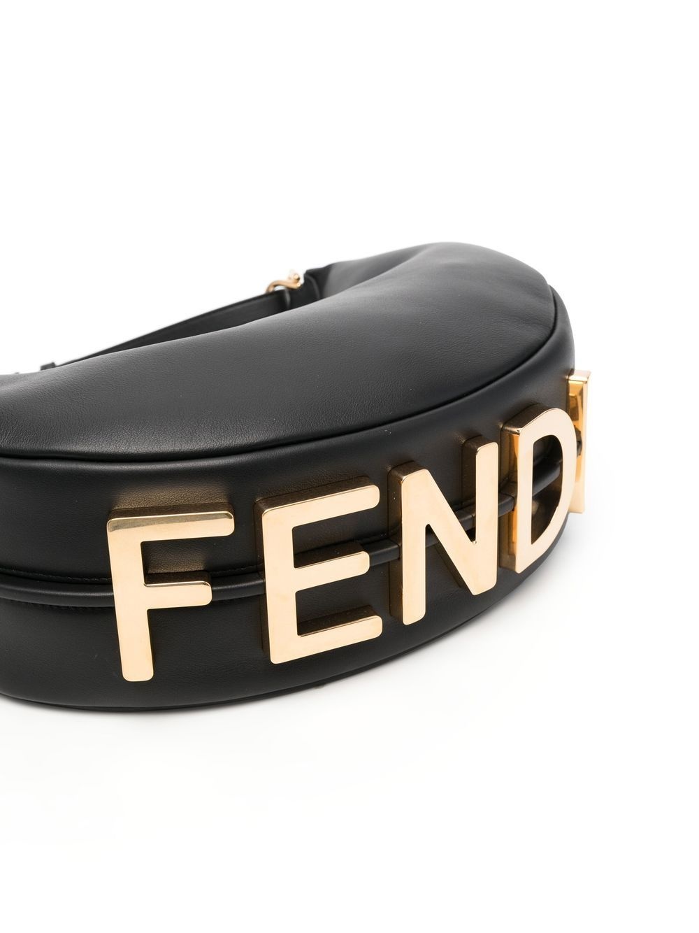 Fendigraphy leather shoulder bag - 5