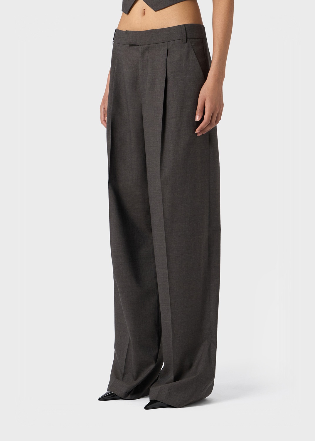 WIDE LEG PANTS IN WOOL. - 5