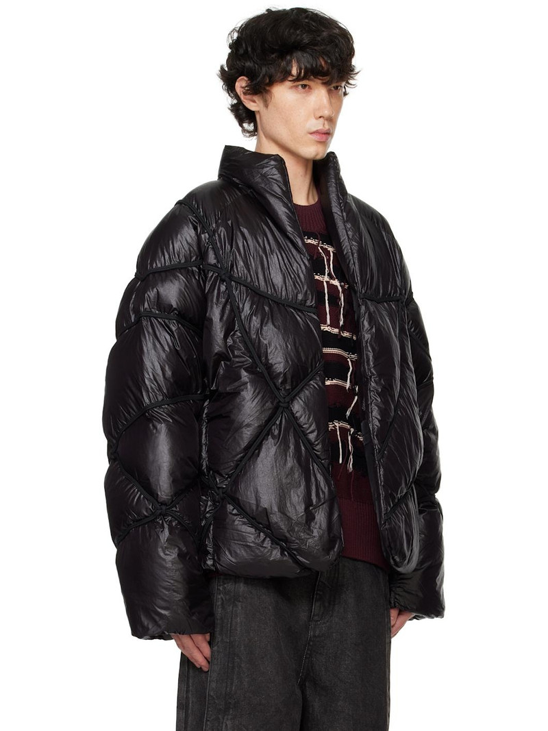 Black Angler Binded Puffer Jacket 2