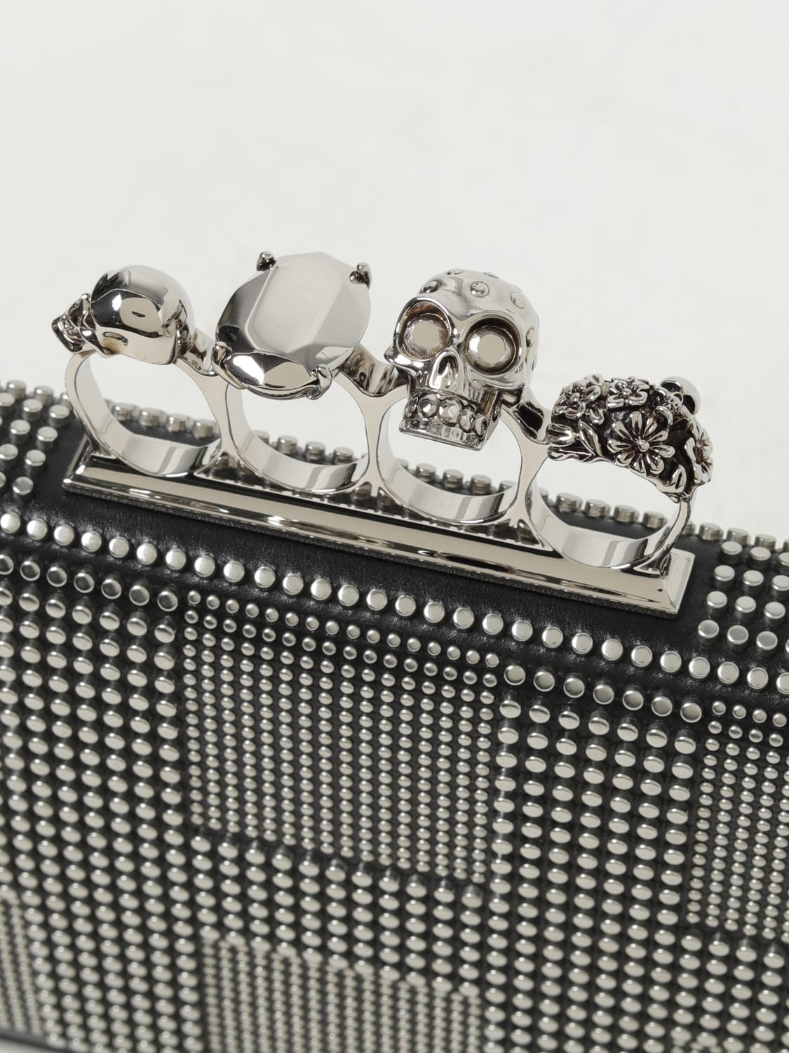 Alexander McQueen leather pouch with studs - 3
