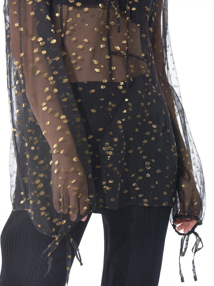 Gold Detail Sheer Tunic - 5