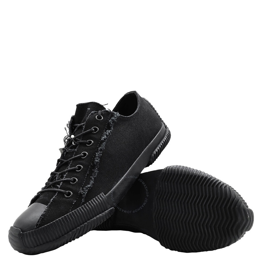 Yohji Yamamoto Men's Black Low Top Lace Up Sneakers - 2