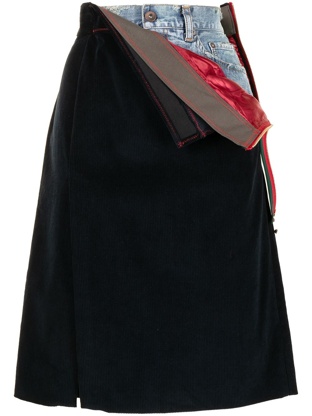 layered a-line skirt - 1