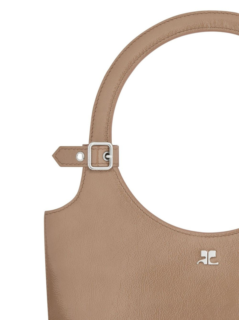Holy rounded handle leather shoulder bag 5