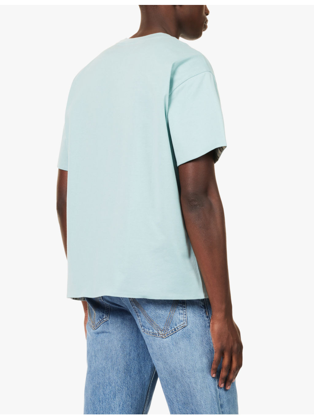 Branded-cuff short-sleeved cotton-jersey T-shirt - 4