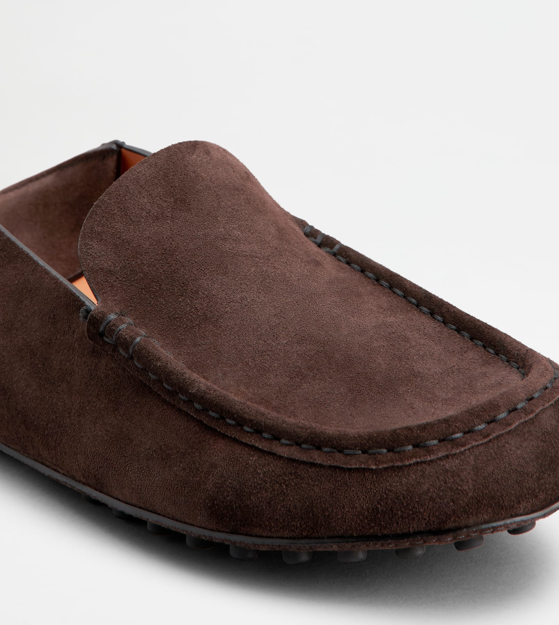 SLIPPER LOAFERS IN SUEDE - BROWN - 6