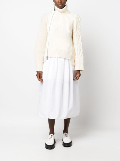 sacai wool-blend ribbed jumper outlook