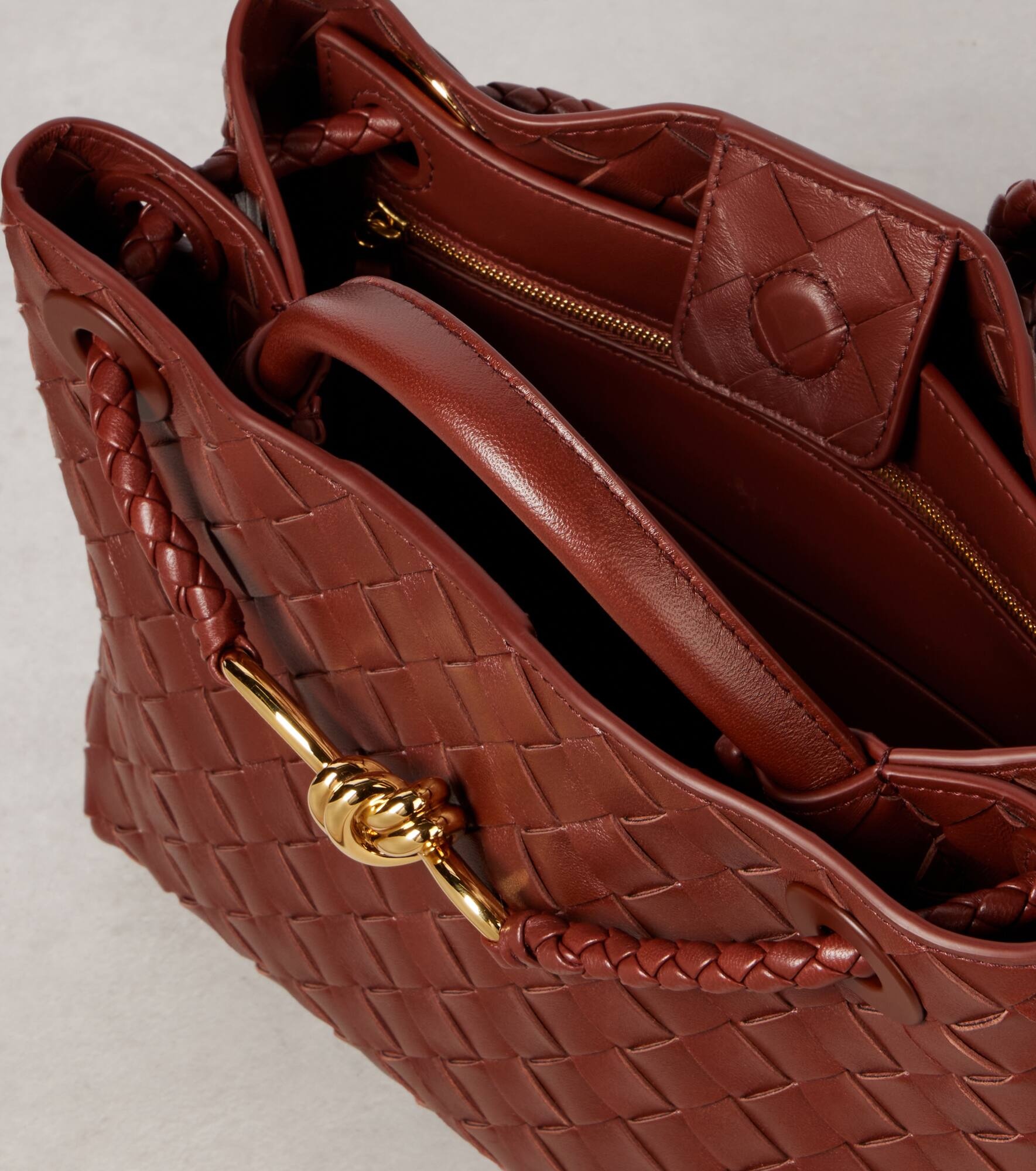 Andiamo Intrecciato Small leather tote bag - 3
