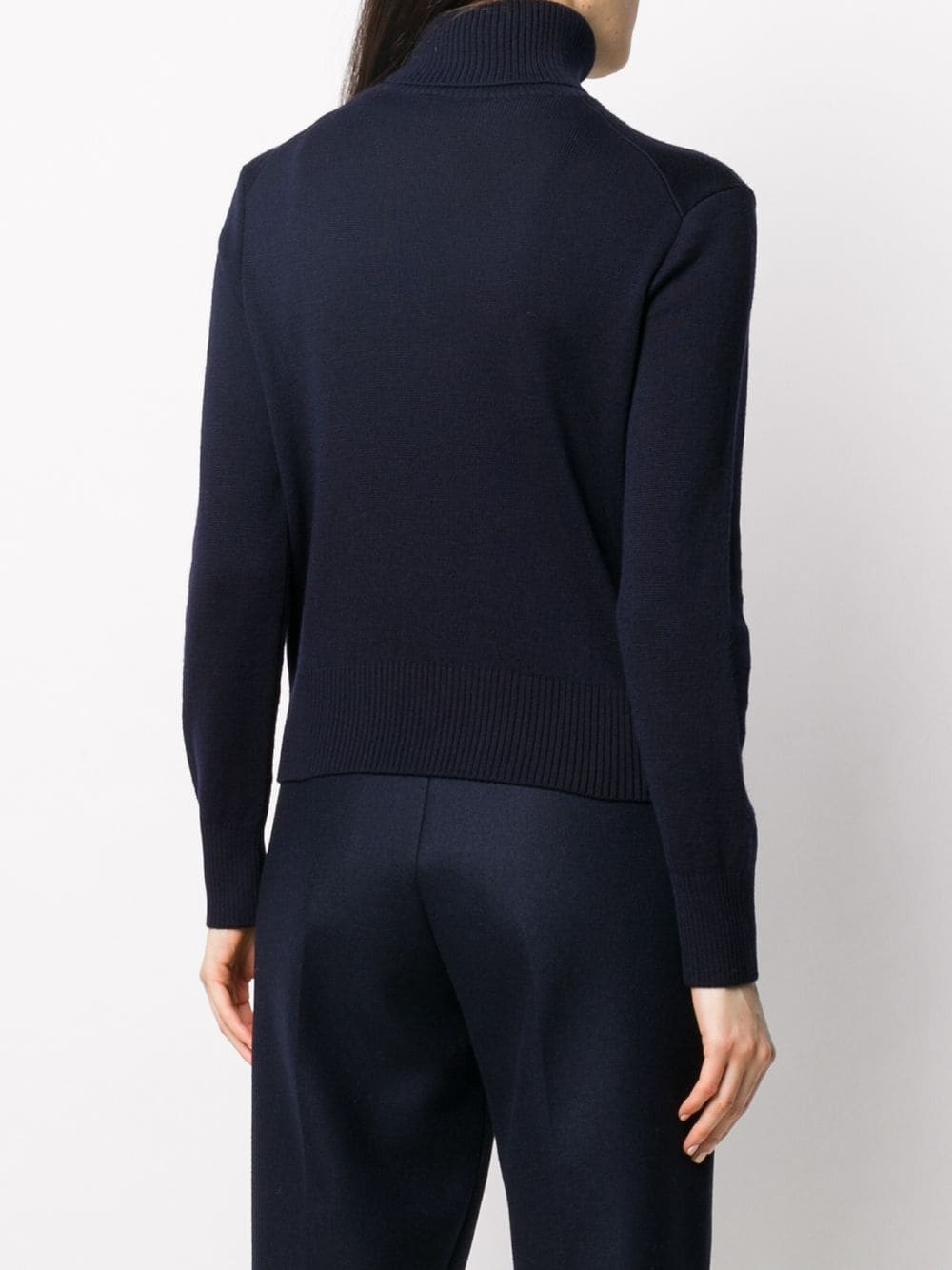 embroidered logo turtleneck jumper - 4