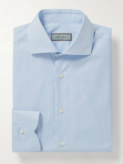 Canali Cutaway-Collar Cotton-Twill Shirt outlook