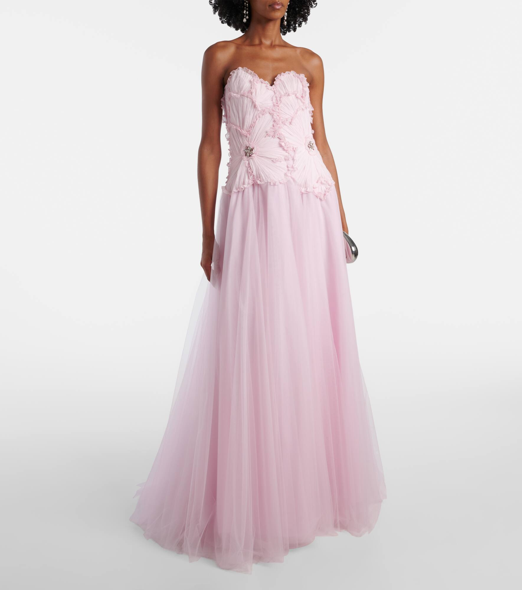 Edra embellished tulle bustier gown - 2